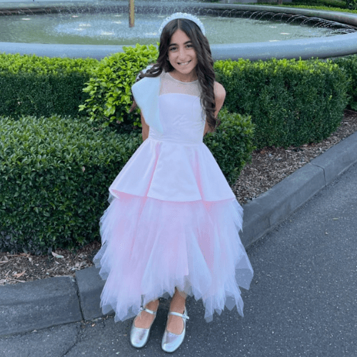 Josie One Shoulder Frill DressTween Formal Dresses| Custom Couture | M | Mini Treasure Kids Josie One Shoulder Frill DressTween Formal Dresses| Custom Couture | M | Mini Treasure Kids