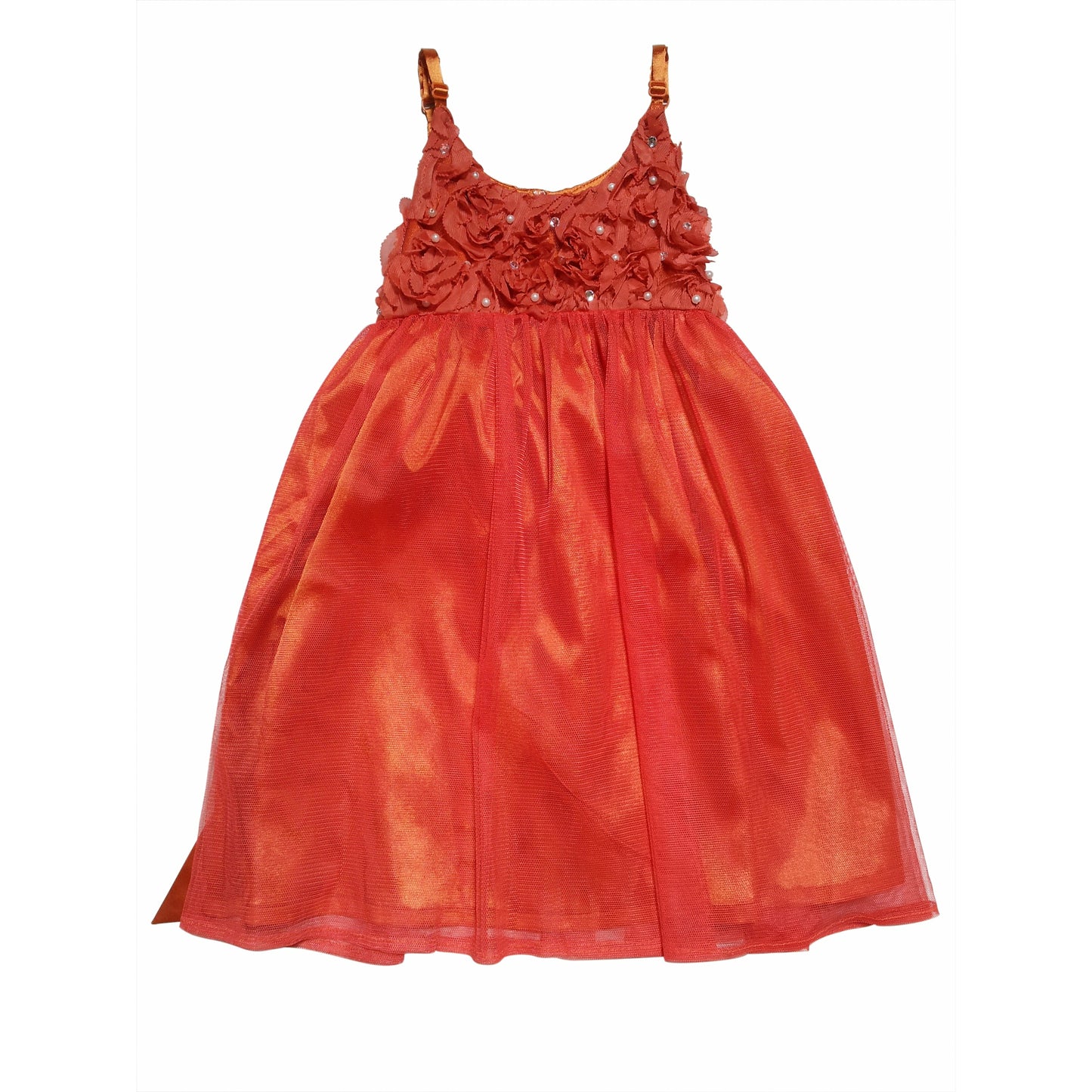 Load image into Gallery viewer, Pearl Roesetta dress - Orange
