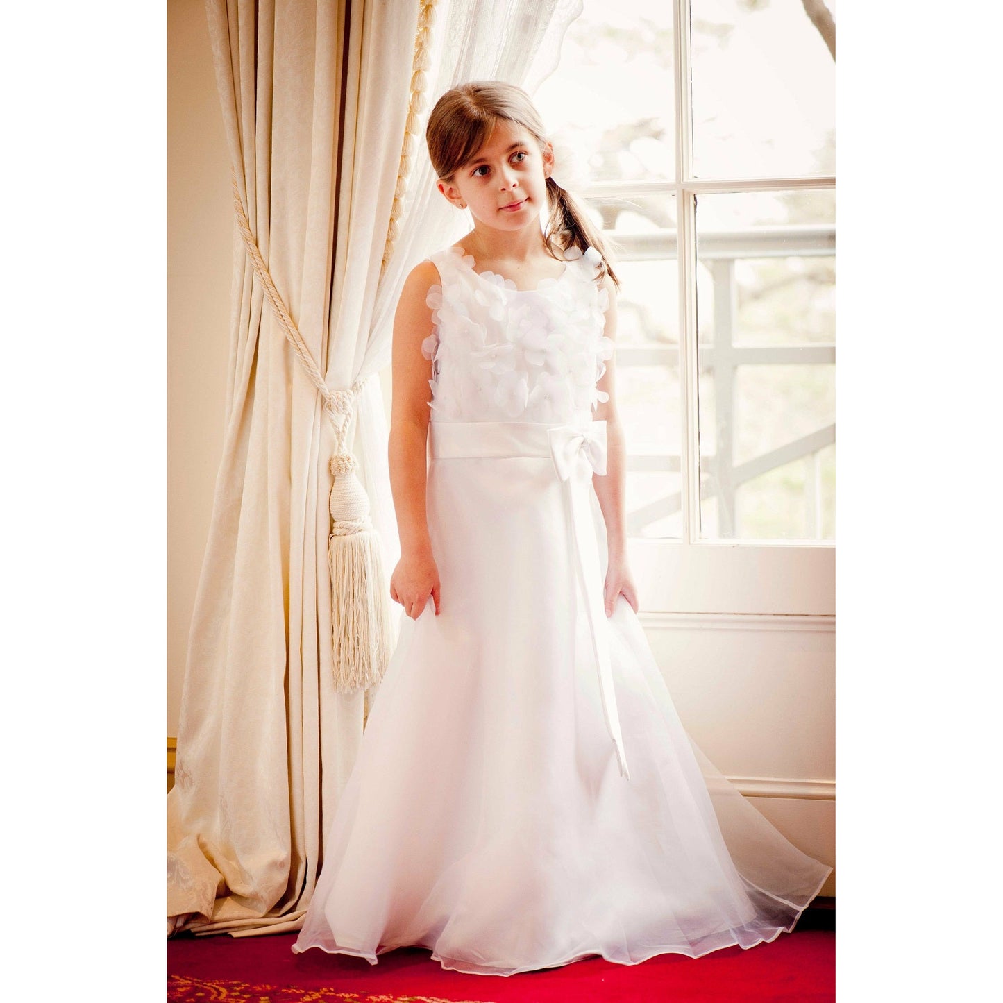 lace white communion dress