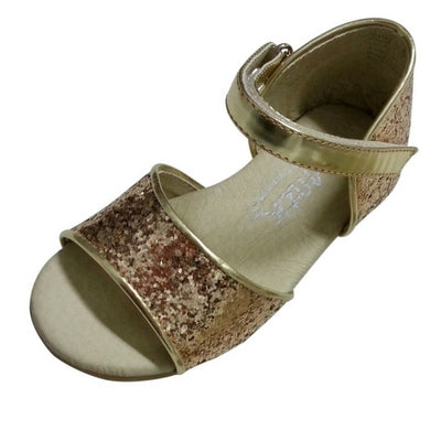 gold flower girl sandal