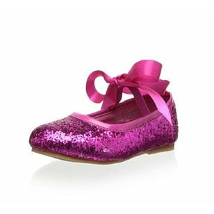 Load image into Gallery viewer, Hot pink Girls princess ballerina shoes 
