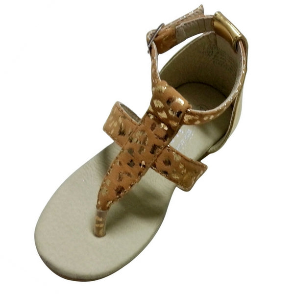 tan girls dress leather sandals