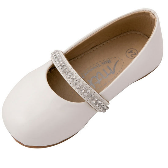 Slip on with crystal accented strap shoe