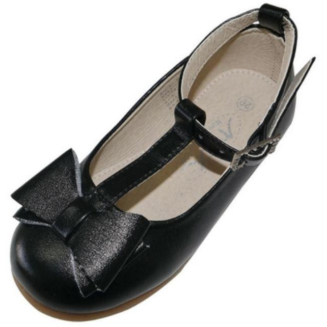 black girls dress leather T Bar Shoes 