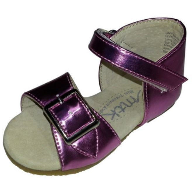 Load image into Gallery viewer, purple girls dress leather sandles

