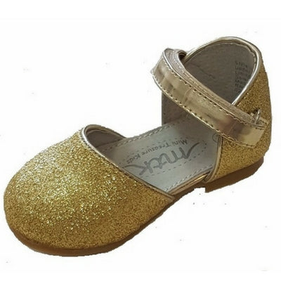 Load image into Gallery viewer, Gold Violet Dazzling Mary jane girls shoes
