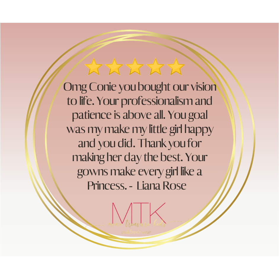 review for mini treasure kids communion dress