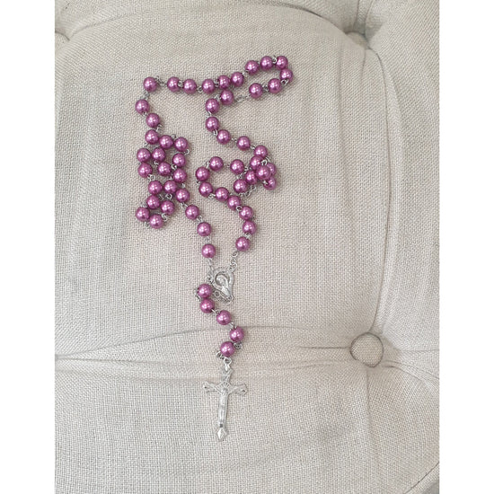 purple Catholic holy rosary bead