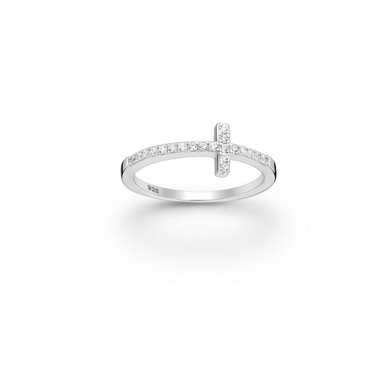 Girls Sterling Silver Cross Ring