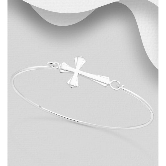 Sterling Silver Cross Bracelet