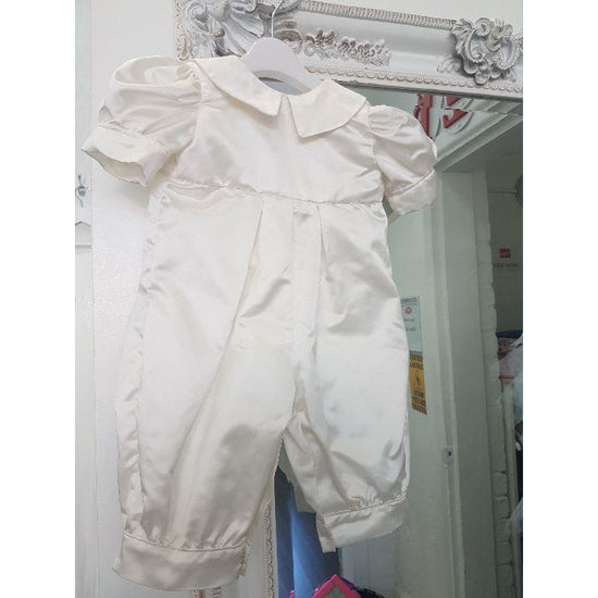 Boys ivory baptism romper