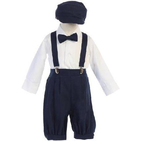  navy baby boy suspender outfit